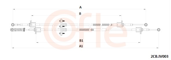 COFLE Seilzug, Schaltgetriebe 2cbiv003 für Iveco
