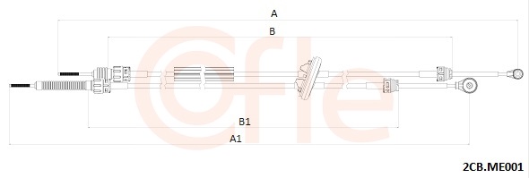 COFLE Seilzug, Schaltgetriebe 2cbme001 für Mercedes VW