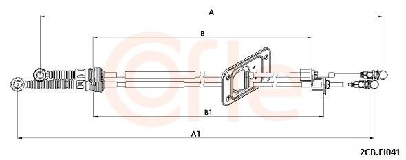 COFLE Seilzug, Schaltgetriebe 2cbfi041 für Fiat