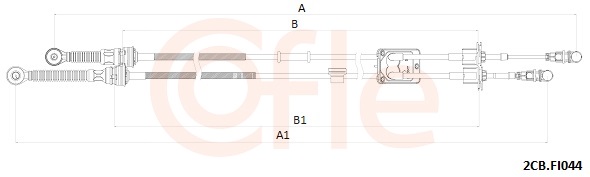 COFLE Seilzug, Schaltgetriebe 2cbfi044 für Fiat