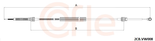 COFLE Seilzug, Schaltgetriebe 2cbvk008 für VW