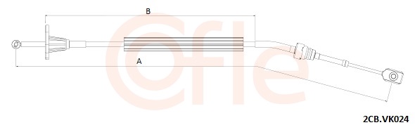 COFLE Seilzug, Schaltgetriebe 2cbvk024 für VW