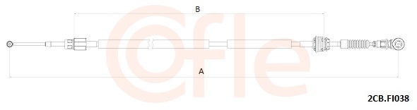 COFLE Seilzug, Schaltgetriebe 2cbfi038 für Fiat