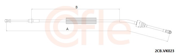COFLE Seilzug, Schaltgetriebe 2cbvk023 für VW
