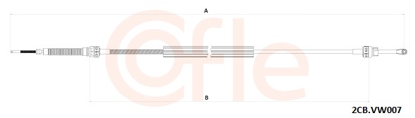 COFLE Seilzug, Schaltgetriebe 2cbvk007 für VW