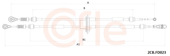 COFLE Seilzug, Schaltgetriebe 2cbfd023 für Ford