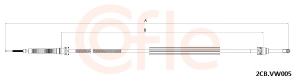 COFLE Seilzug, Schaltgetriebe 2cbvk005 für VW