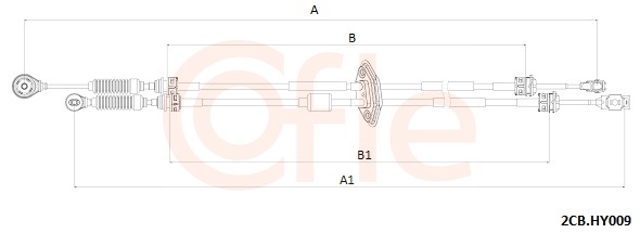 COFLE Seilzug, Schaltgetriebe 2cbhy009 für HYUNDAI