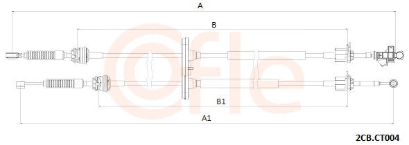COFLE Seilzug, Schaltgetriebe 2cbct004 für Citroën