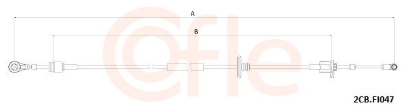 COFLE Seilzug, Schaltgetriebe 2cbfi047 für LANCIA