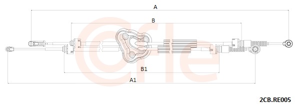 COFLE Seilzug, Schaltgetriebe 2cbre005 für RENAULT