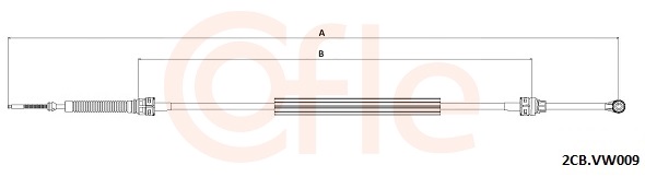 COFLE Seilzug, Schaltgetriebe 2cbvk009 für VW