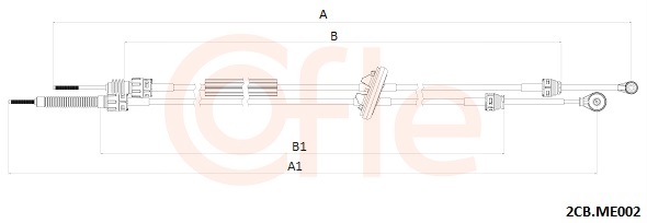 COFLE Seilzug, Schaltgetriebe 2cbme002 für Mercedes VW