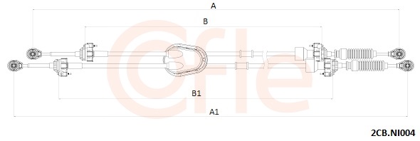 COFLE Seilzug, Schaltgetriebe 922cbni004 für NISSAN