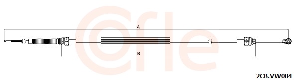 COFLE Seilzug, Schaltgetriebe 2cbvk004 für VW