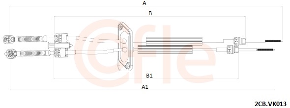 COFLE Seilzug, Schaltgetriebe 2cbvk013 für VW