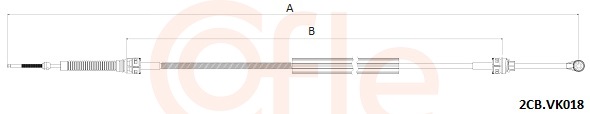 COFLE Seilzug, Schaltgetriebe 2cbvk018 für VW
