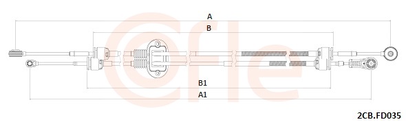 COFLE Seilzug, Schaltgetriebe 922cbfd035 für Ford