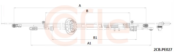 COFLE Seilzug, Schaltgetriebe 922cbpe027 für Peugeot