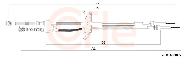COFLE Seilzug, Schaltgetriebe 922cbvk069 für VW