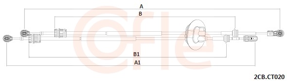 COFLE Seilzug, Schaltgetriebe 922cbct020 für Citroën