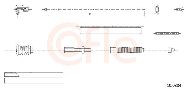 COFLE Gaszug 100384 für RENAULT