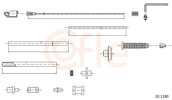 COFLE Gaszug 101180 für Fiat