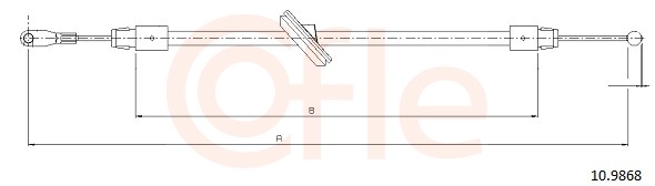 COFLE Seilzug, Feststellbremse 92109868 für Mercedes VW