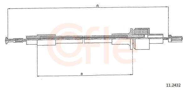 COFLE Seilzug, Kupplungsbetätigung 112432 für Ford