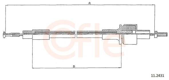COFLE Seilzug, Kupplungsbetätigung 112431 für Ford