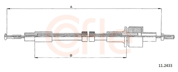 COFLE Seilzug, Kupplungsbetätigung 112433 für Ford