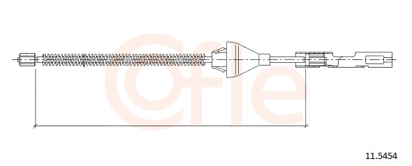 COFLE Seilzug, Feststellbremse 115454 hinten für Ford MAZDA