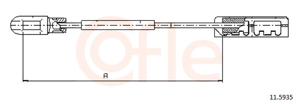 COFLE Seilzug, Feststellbremse 115935 hinten rechts für Opel