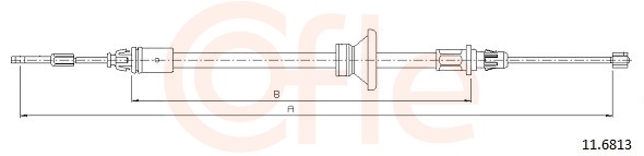 COFLE Seilzug, Feststellbremse vorne  für RENAULT NISSAN OPEL 365301862R 4421102 93864841 11.6813