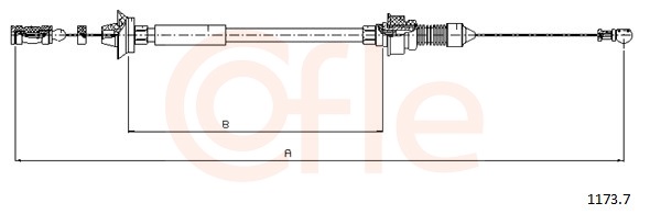COFLE Gaszug 11737 für Fiat