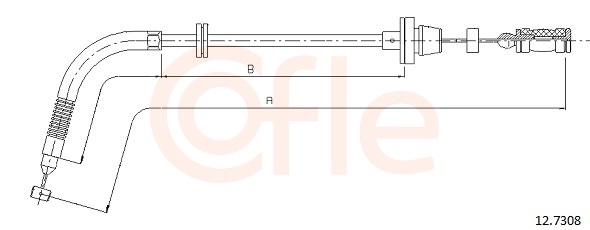 COFLE Gaszug 127308 für Fiat