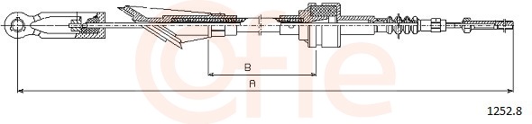 COFLE Seilzug, Kupplungsbetätigung 12528 für Fiat
