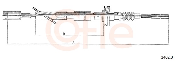 COFLE Seilzug, Kupplungsbetätigung 14023 für Fiat