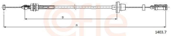 COFLE Gaszug 14037 für Fiat