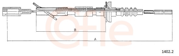 COFLE Seilzug, Kupplungsbetätigung 14022 für Fiat