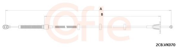 COFLE Seilzug, Schaltgetriebe 922cbvk070 für VW