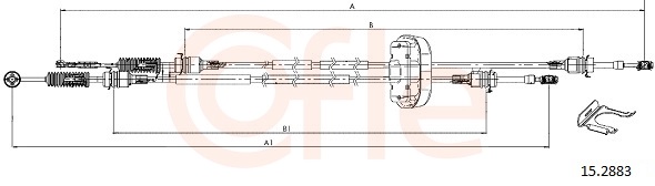 COFLE Seilzug, Schaltgetriebe 152883 für Opel NISSAN RENAULT