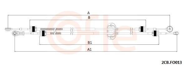 COFLE Seilzug, Schaltgetriebe 2cbfo013 für Ford