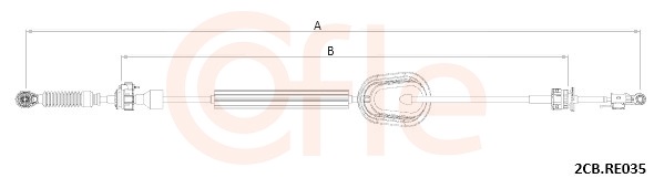 COFLE Seilzug, Schaltgetriebe 922cbre035 für RENAULT