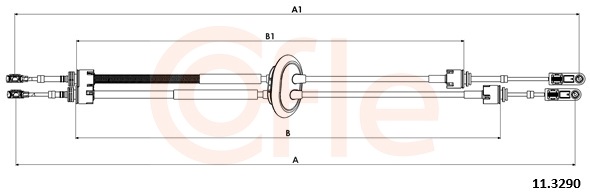 COFLE Seilzug, Schaltgetriebe 113290 für Peugeot