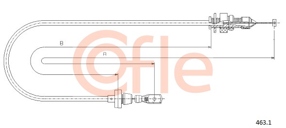 COFLE Gaszug 4631 für Fiat