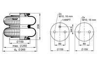 CONTITECH Federbalg, Luftfederung "Premium Range", Art.-Nr. FD 200-19 1/4 M10