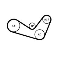 Continental - ContiT Keilrippenriemensatz, Art.-Nr. 6PK1050K1