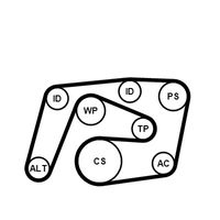 Continental - ContiT Keilrippenriemensatz, Art.-Nr. 6PK2260K1