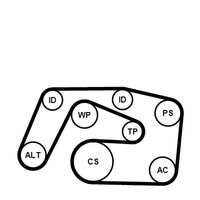 Continental - ContiT Keilrippenriemensatz, Art.-Nr. 6PK2271K1